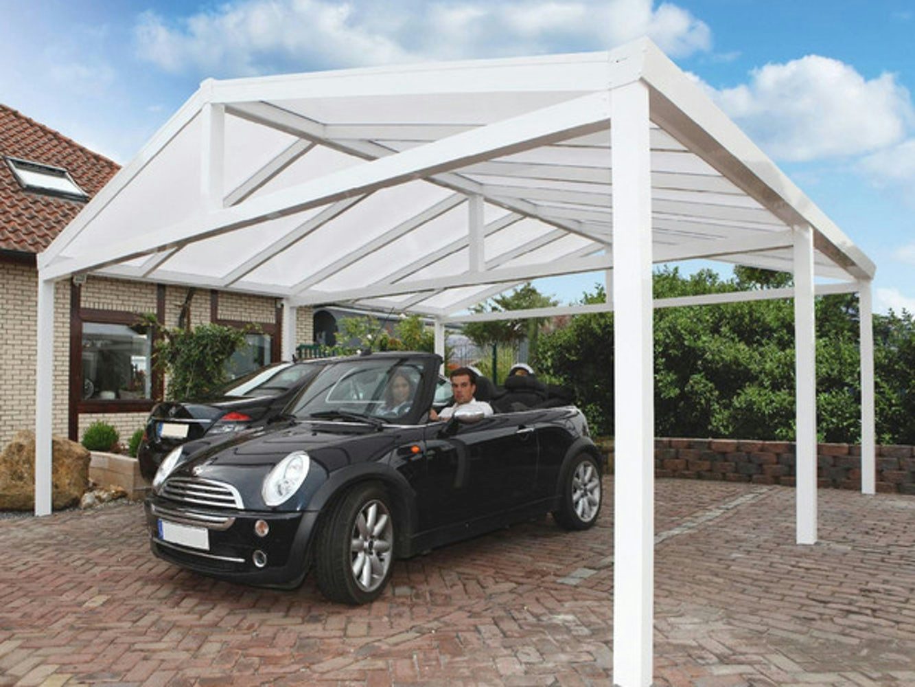 Carport met polycarbonaat