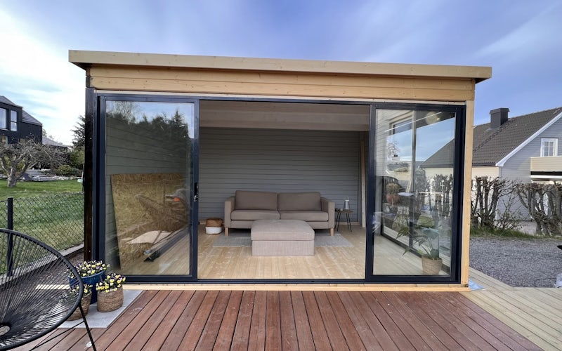 Mysen 4 Anneks åpen på terrasse